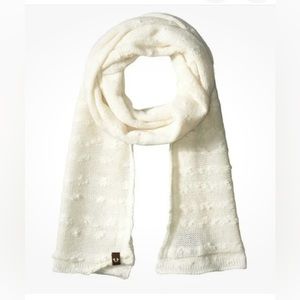 🆕True Religion Unisex Slub Knit Scarf, Cream, One Size Tr1982